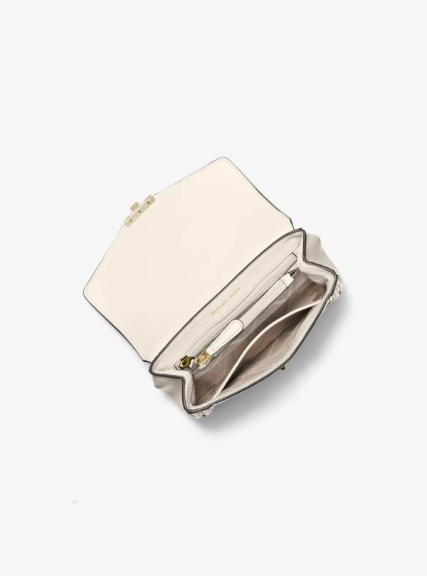 Damske Taška Cez Rameno Michael Kors SoHo Small Studded Leather Platina - Kabelky Michael Kors Outlet | FNJXA-8934